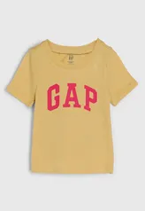 Camiseta Bebê GAP Logo Amarela