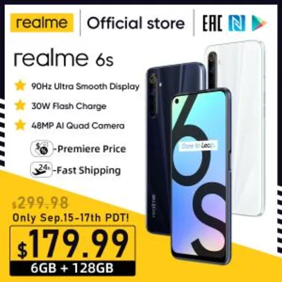 [Importação] Realme 6s Versão Global 128GB | R$ 1062