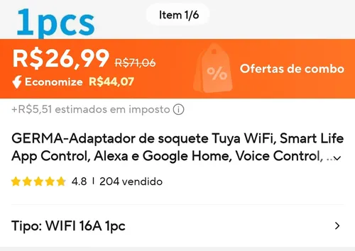 Imagem na descrição da promoção