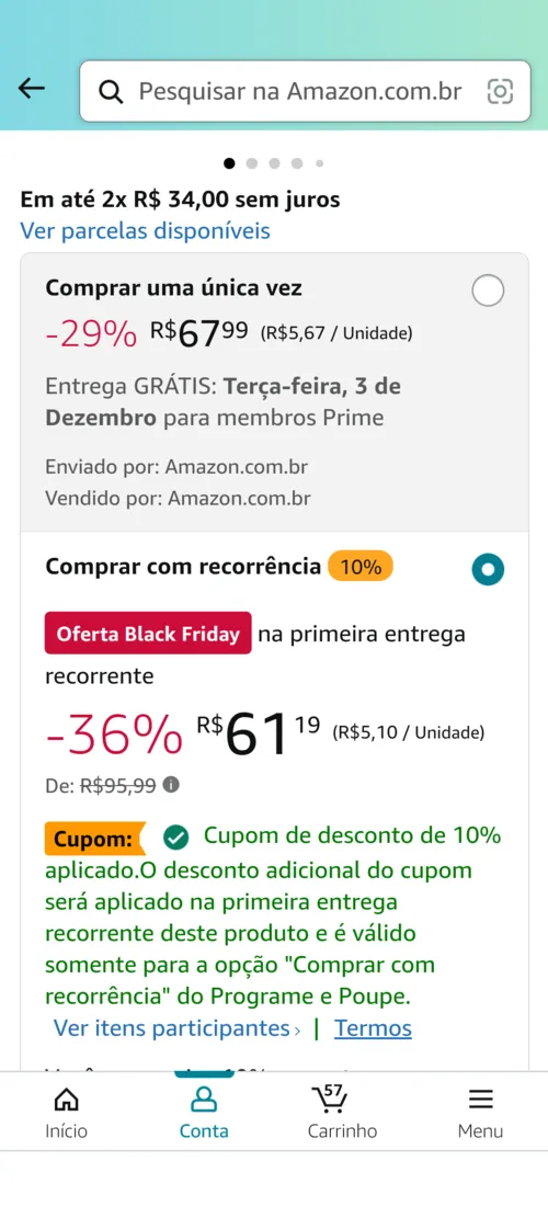 Imagem na descrição da promoção