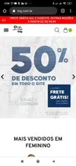 TNG - Site com 50% + 25% AME + frete grátis acima de 99,99