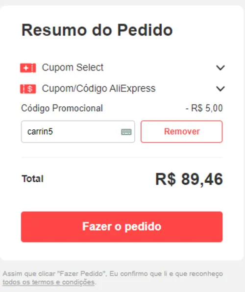 Imagem na descrição da promoção