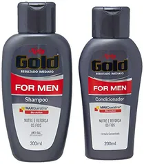 Kit Shampoo e Condicionador 300Ml for Men Unit, Niely Gold