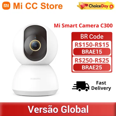 Xiaomi C300 Home Security Camera, Mi Camera, 360 °, Super Clear, 2K Image, F