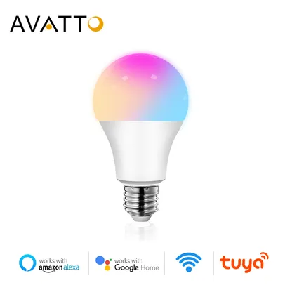 Lâmpada Inteligente AVATTO Tuya 12W 15W WiFi Smart 