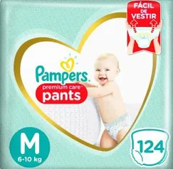 Fralda Pampers Pants Premium Care M 124 unidades