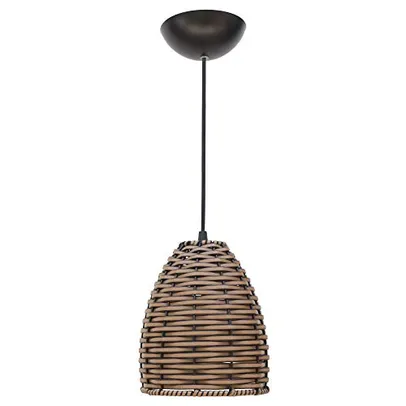 Pendente Junco Poptem Taça avelã luminária copo lustre 22cm sala