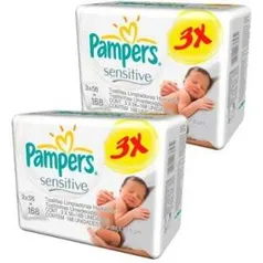 [ELETRO SHOPPING] Combo Lencinhos Umedecidos Pampers Sensitive 336 unidades