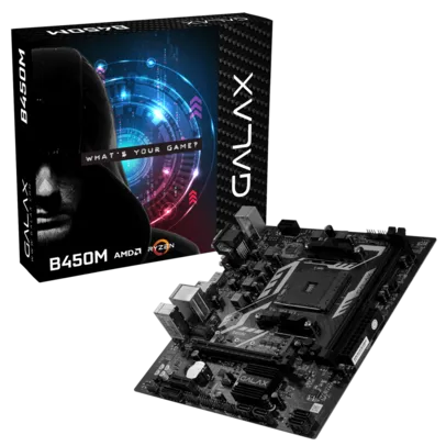 Placa Mãe Galax B450M, Chipset B450, AMD AM4, mATX, DDR4, AB450MAGCHJ1CW