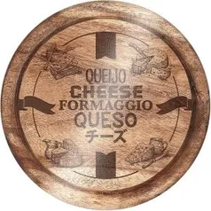 [PRIME] Tabua Para Queijo com Ilustrações de Madeira, Material de Vidro