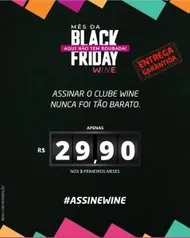 3 meses de Clube Wine por R$ 29,90