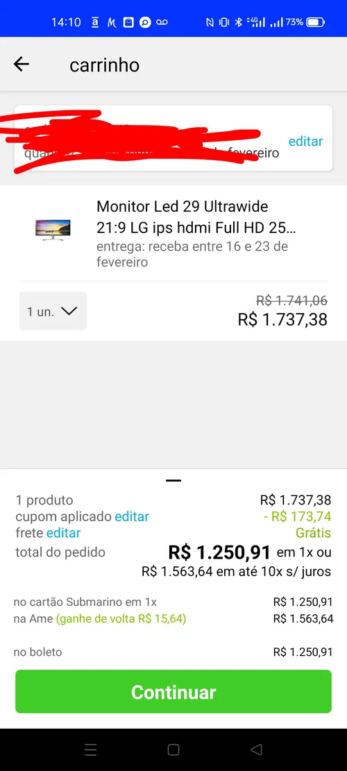 Imagem na descrição da promoção