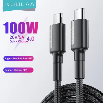 [Novos Usuários] Cabo USB Tipo C de 65w, 1 metro, Kuulaa