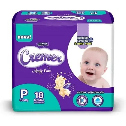 Foto do produto Fralda Cremer Disney Jumbinho Tamanho P - 8 Pacotes Com 18