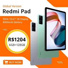 Smartphone Xiaomi Redmi Pad Global Version 6gb 128gb Mediatek Helio G99 90hz 10.61 2k Display