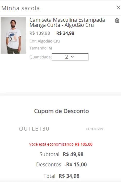 Imagem na descrição da promoção