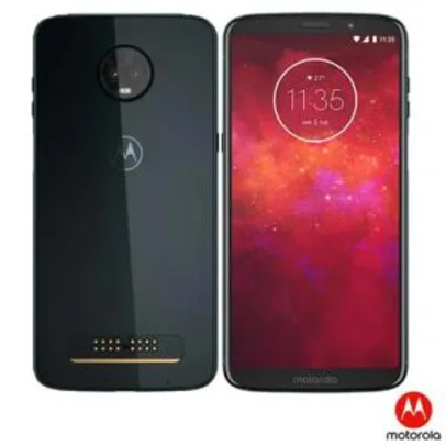 Moto Z3 Play Índigo Motorola, com Tela de 6”, 4G, 64 GB e Câmera de 12MP + 5MP - XT1929-5 - R$1375