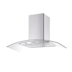 [Com AME R$607 ] Coifa Parede Gallant Venezia Vidro Curvo Inox 90cm 220V