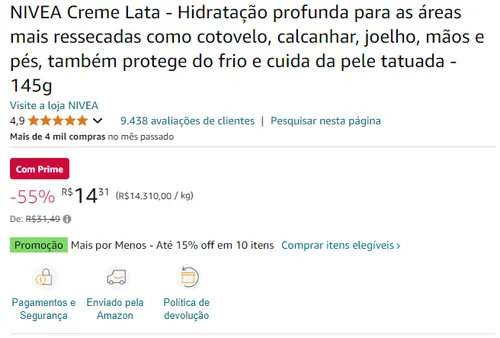 Imagem na descrição da promoção