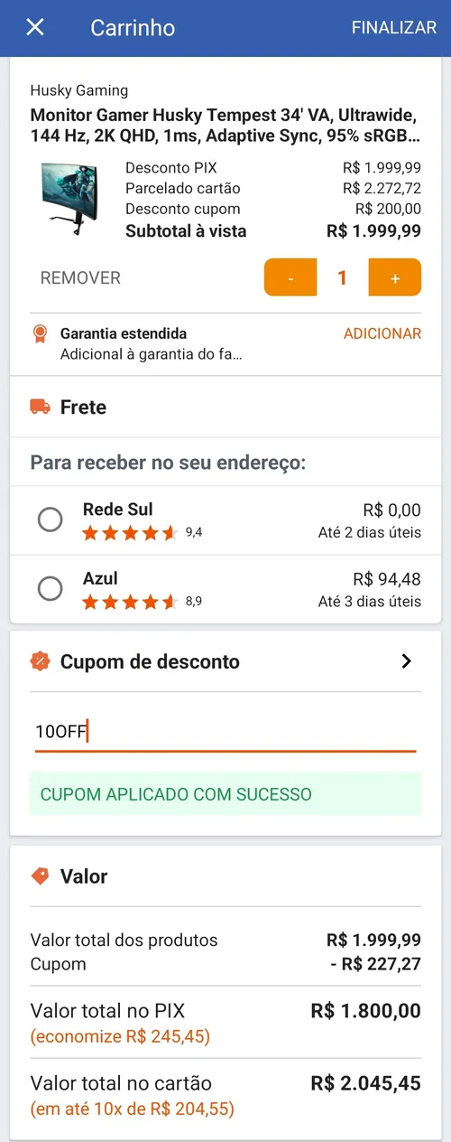 Imagem na descrição da promoção