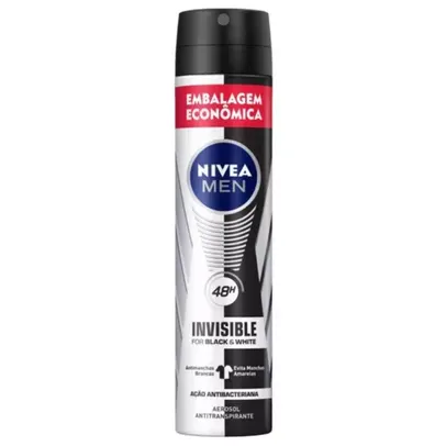 Desodorante Aerosol Nivea Invisible Blackwhite Masculino Promocional 200ml