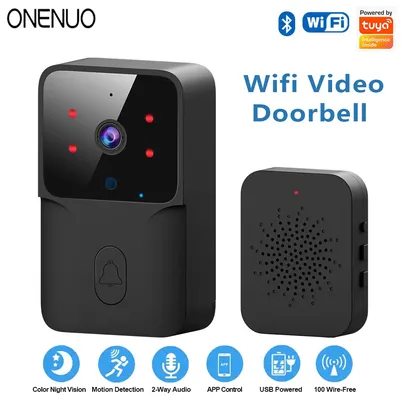 [Moedas] [C. Nova R$10] ONENUO campainha WiFi sem fio para casa, Tuya, DC, AC 