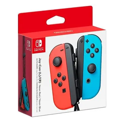 [R$196 AME] Controle Nintendo Switch Joy-Con - Vermelho e Azul