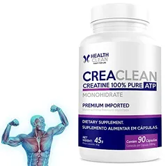 Creatina CreaClean 100% Pura 90 Cápsulas - Health Clean…