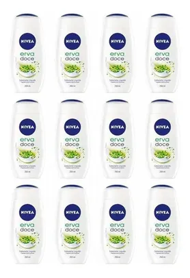 Kit Com 12 Sabonetes Liquidos Nivea Erva Doce 250ml