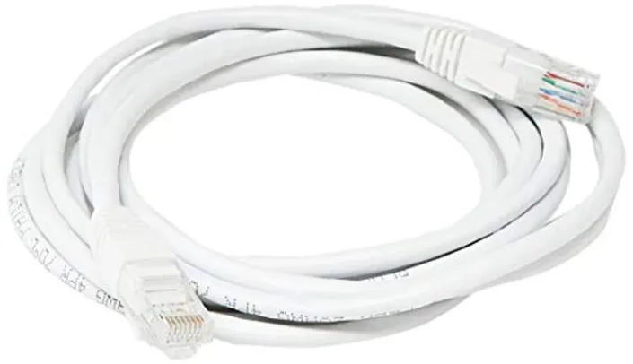 [Super 10 Unid] Cabo de Rede PlusCable PC-ETHU25WH Cat.5E 2.5M Branco Patch Cord- Conect RJ45 Capa de PVC