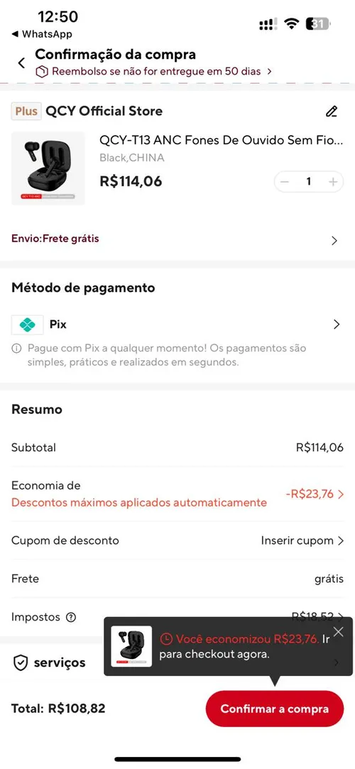 Imagem na descrição da promoção