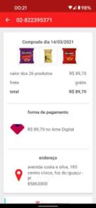 Salgados ELMA Chips por R$3,45