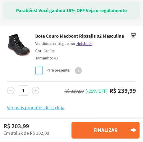 Imagem na descrição da promoção