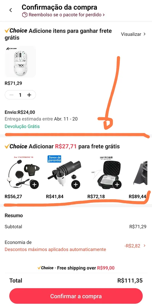 Imagem na descrição da promoção