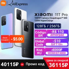  Smartphone Xiaomi 11T Pro 128/Snapdragon 888 Octa Core 120W 108MP T