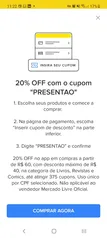 20% OFF em categorias selecionadas no Mercado Livre