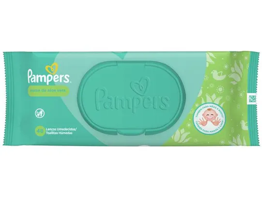 Lenço Umedecido Pampers Aroma de Aloe Vera - 48 Unidades (mín. 2) | R$5,42