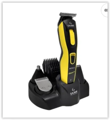 Aparador de Pelos Gama Italy Multi-Styler GCX623 Sport USB Bivolt - Amarelo/Preto | R$ 112