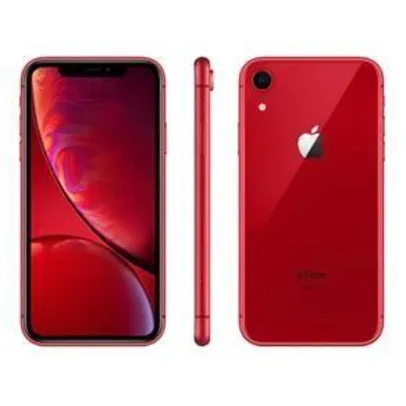 iPhone XR Apple Vermelho 64GB, Tela Retina LCD de 6,1”, iOS 12, Câmera Traseira 12MP, Resistente à Água e Reconhecimento Facial