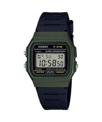 relógio casio visor digitar F-91WM-3A verde