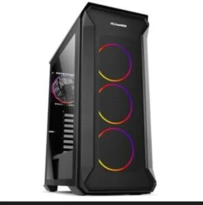 Gabinete Gamer Nox Hummer Quantum, Mid Tower, ARGB, com FAN, Vidro | R$400