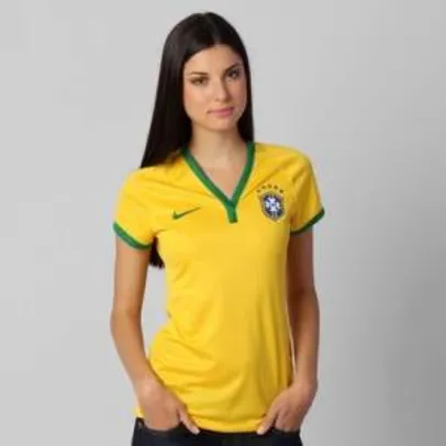 [Netshoes] Camisa Feminina Nike Seleção Brasil I R$ 40