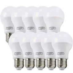 Kit 10 Lâmpadas Bulbo Led 10w Econômicas Brancas Arcobrás