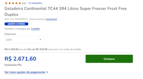 Imagem na descrição da promoção