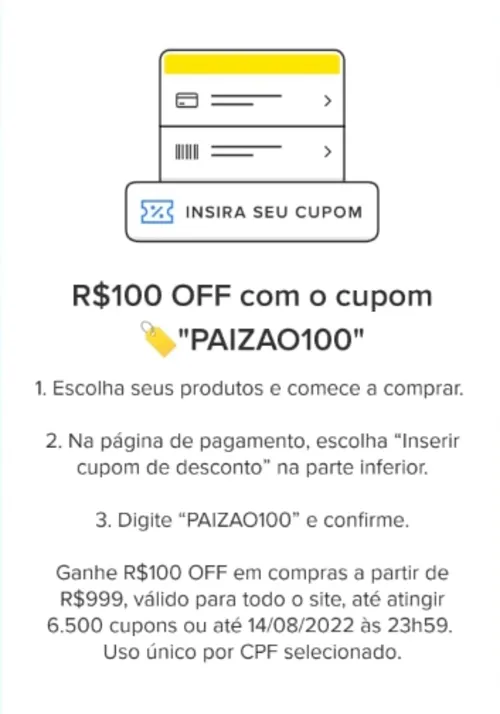 Imagem na descrição da promoção