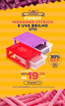 Promoção Fini Box - Morango ou Uva - 1Kg R$19