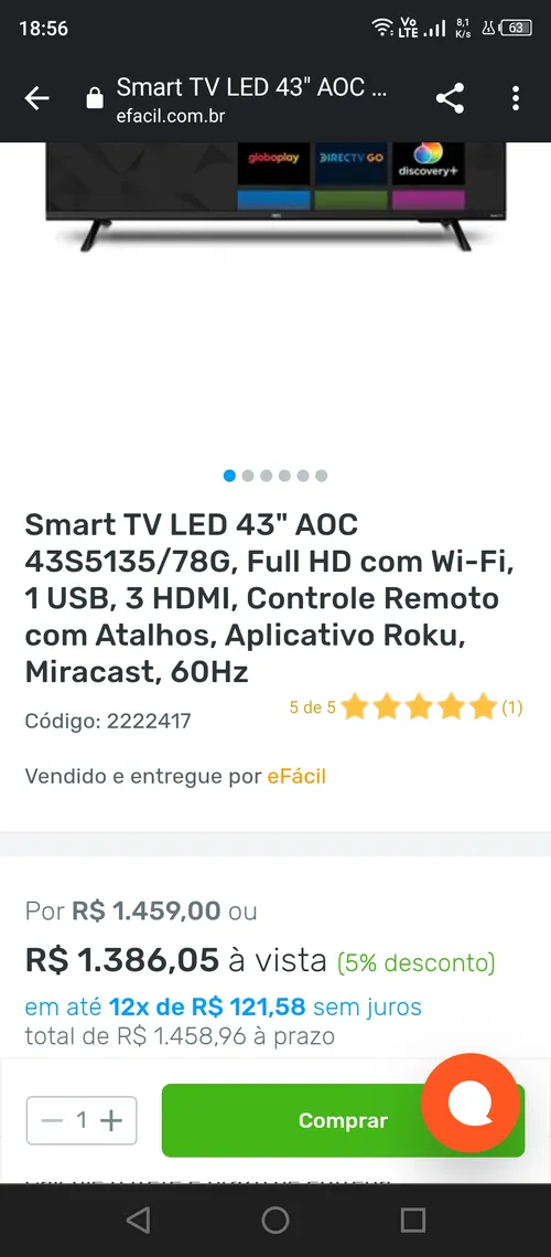 Imagem na descrição da promoção