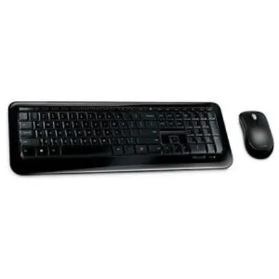Teclado E Mouse Sem Fio Desktop 850 Usb Preto Microsoft - PY900021 - R$99