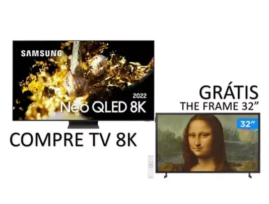 SMART TV 55" NEO QLED 8K QN700B SAMSUNG + TV 32" THE FRAME SAMSUNG