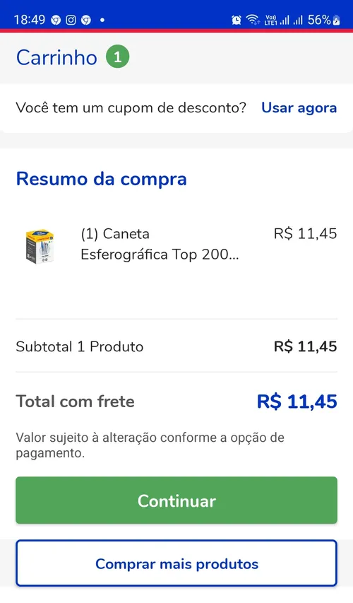 Imagem na descrição da promoção